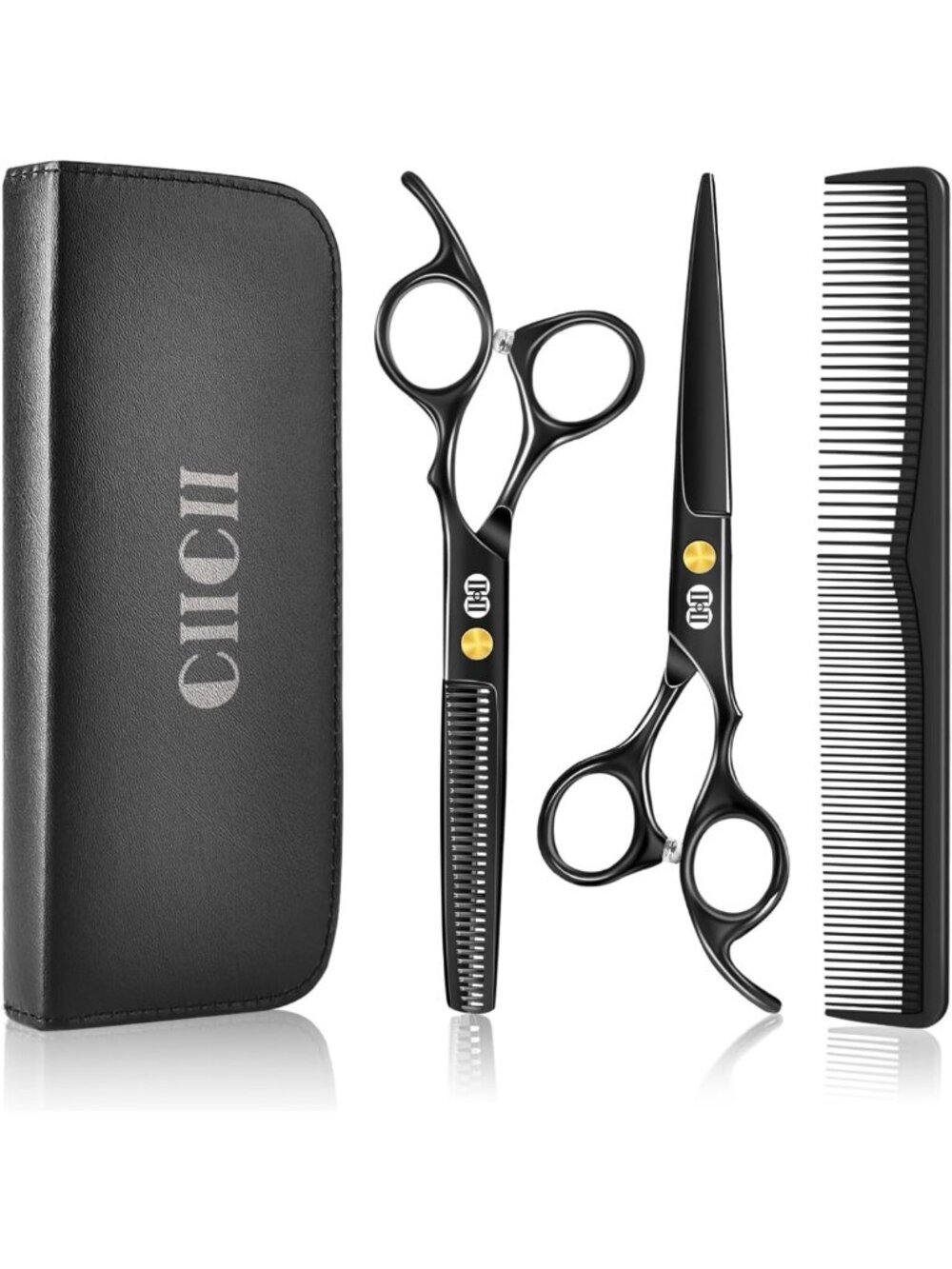 Professional Hair Cutting Scissors Kit, 6.7" Shears Set for Barbers & Stylists